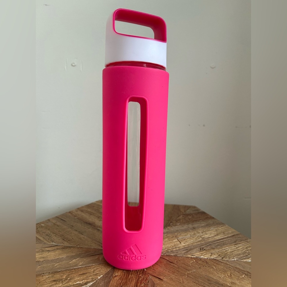 adidas 18oz Pink Glass Water Bottle
